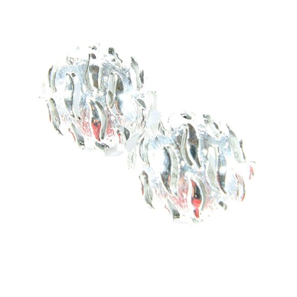 Vintage Cora Silver Tone Earrings - Picture 2 of 6